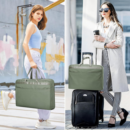 Hanging Travel Organizer for Clothes, 5 in 1 Portable Luggage Packing Cubes for Travel, Foldable Hanging Bag for Women, Green