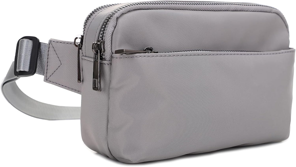 Crossbody Nylon Waist Pack with Adjustable Buckle Strap Fashion Multi Pocket Belt Bag | Neon Green