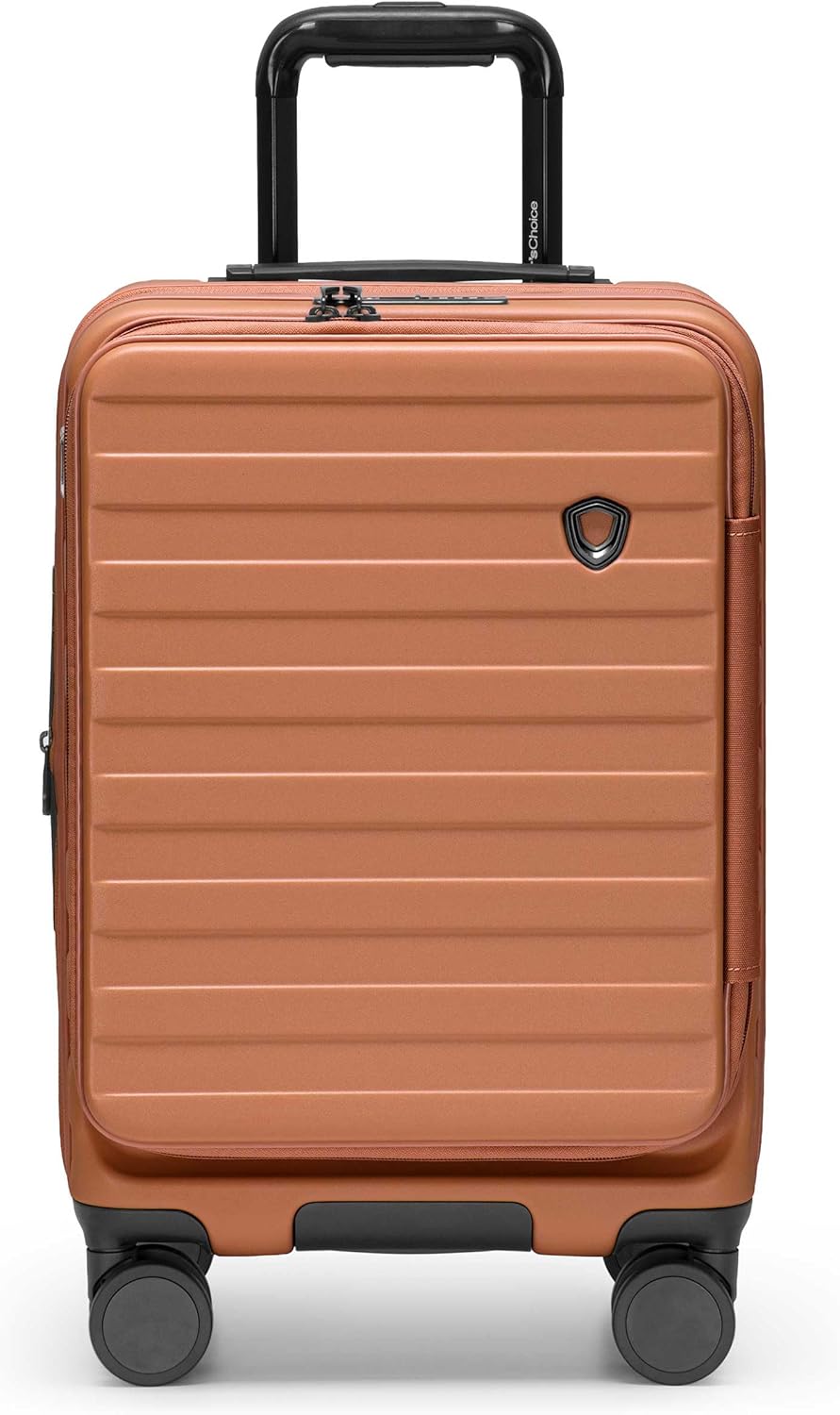 Novia Top Opening Expandable Polycarbonate Luggage with Spinner Wheels, Autumn Leaves, 21-Inch Carry-on