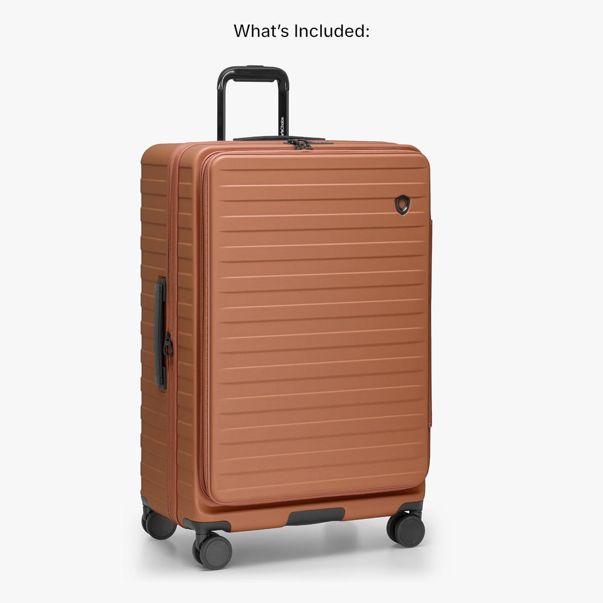 Novia Top Opening Expandable Polycarbonate Luggage with Spinner Wheels, Autumn Leaves, 21-Inch Carry-on