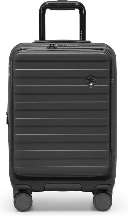 Novia Top Opening Expandable Polycarbonate Luggage with Spinner Wheels, Autumn Leaves, 21-Inch Carry-on
