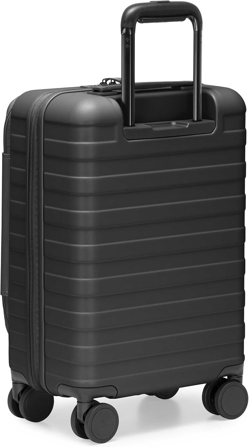 Novia Top Opening Expandable Polycarbonate Luggage with Spinner Wheels, Autumn Leaves, 21-Inch Carry-on