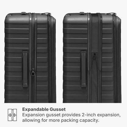 Novia Top Opening Expandable Polycarbonate Luggage with Spinner Wheels, Autumn Leaves, 21-Inch Carry-on