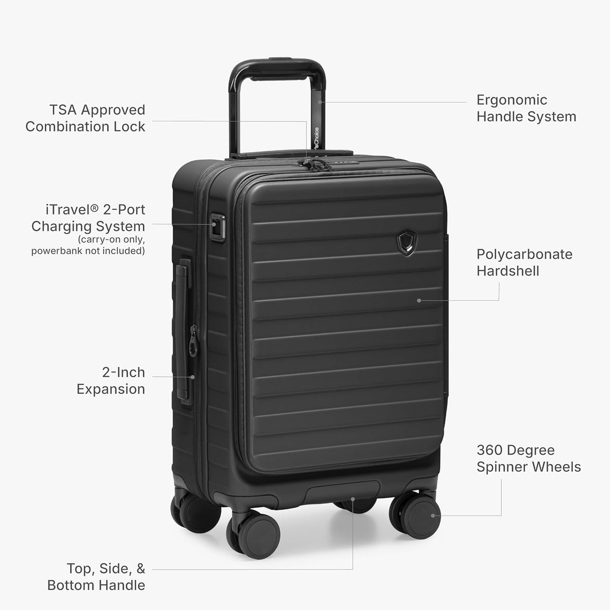 Novia Top Opening Expandable Polycarbonate Luggage with Spinner Wheels, Autumn Leaves, 21-Inch Carry-on