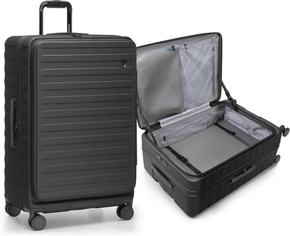 Novia Top Opening Expandable Polycarbonate Luggage with Spinner Wheels, Autumn Leaves, 21-Inch Carry-on