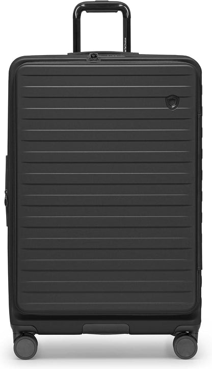 Novia Top Opening Expandable Polycarbonate Luggage with Spinner Wheels, Autumn Leaves, 21-Inch Carry-on