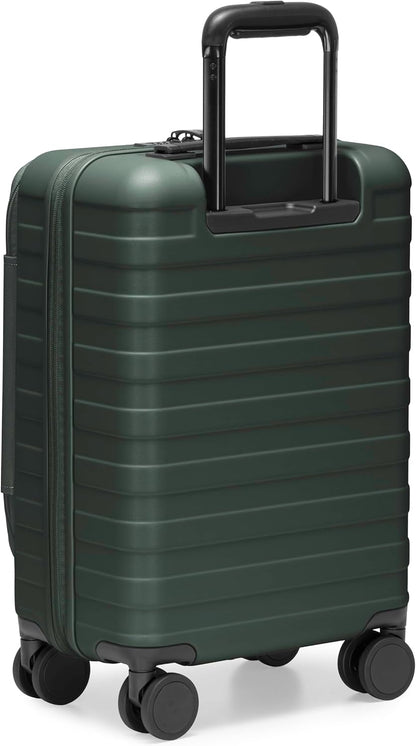 Novia Top Opening Expandable Polycarbonate Luggage with Spinner Wheels, Autumn Leaves, 21-Inch Carry-on