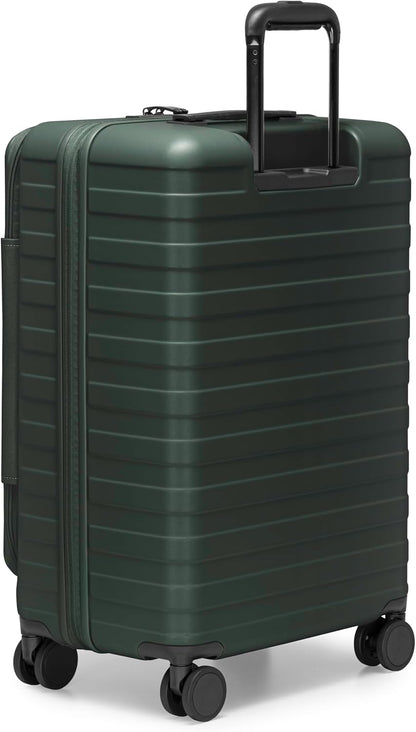 Novia Top Opening Expandable Polycarbonate Luggage with Spinner Wheels, Autumn Leaves, 21-Inch Carry-on