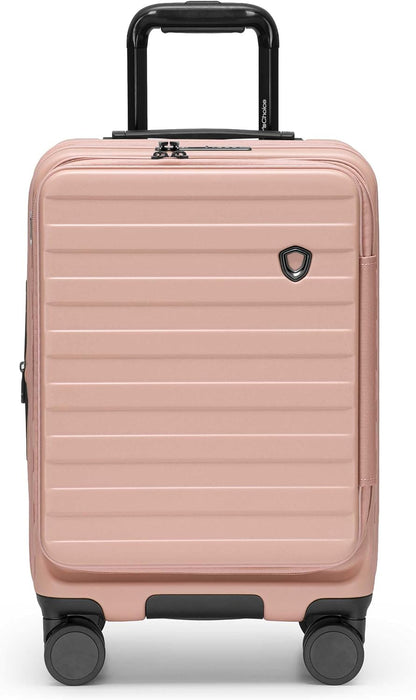 Novia Top Opening Expandable Polycarbonate Luggage with Spinner Wheels, Autumn Leaves, 21-Inch Carry-on