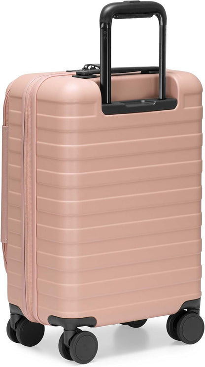 Novia Top Opening Expandable Polycarbonate Luggage with Spinner Wheels, Autumn Leaves, 21-Inch Carry-on