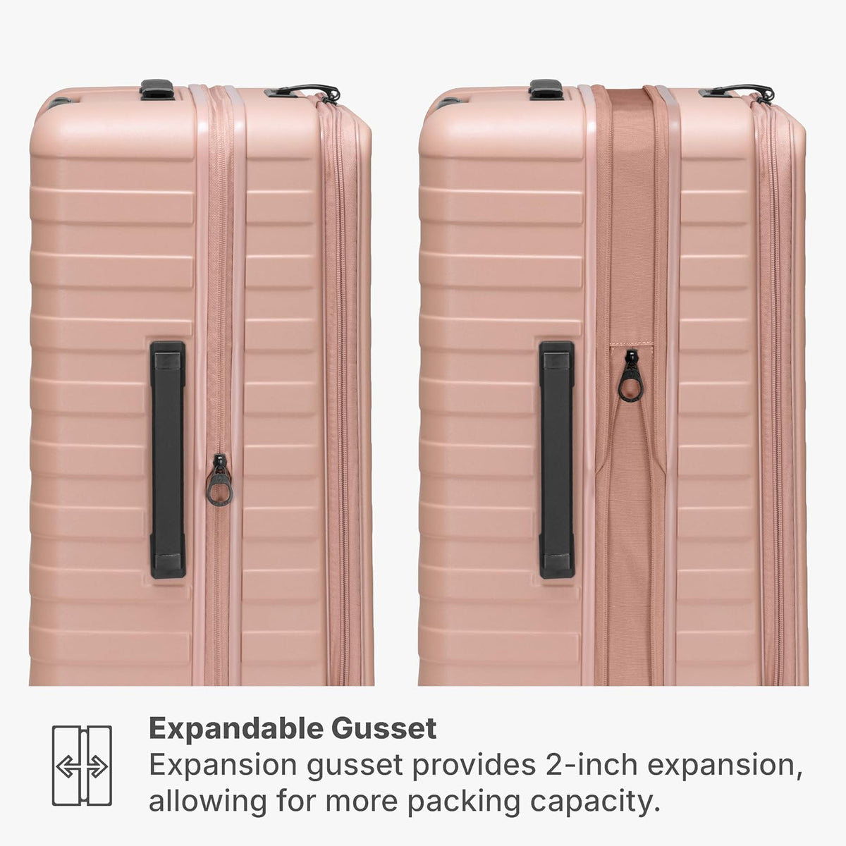 Novia Top Opening Expandable Polycarbonate Luggage with Spinner Wheels, Autumn Leaves, 21-Inch Carry-on