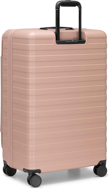 Novia Top Opening Expandable Polycarbonate Luggage with Spinner Wheels, Autumn Leaves, 21-Inch Carry-on