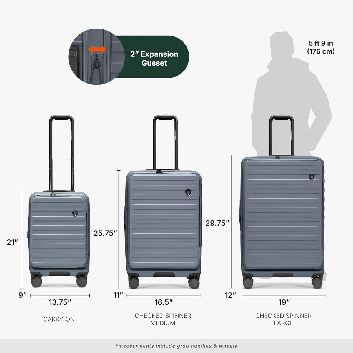 Novia Top Opening Expandable Polycarbonate Luggage with Spinner Wheels, Autumn Leaves, 21-Inch Carry-on