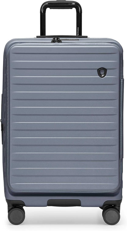 Novia Top Opening Expandable Polycarbonate Luggage with Spinner Wheels, Autumn Leaves, 21-Inch Carry-on