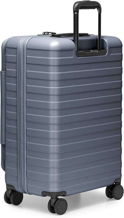 Novia Top Opening Expandable Polycarbonate Luggage with Spinner Wheels, Autumn Leaves, 21-Inch Carry-on