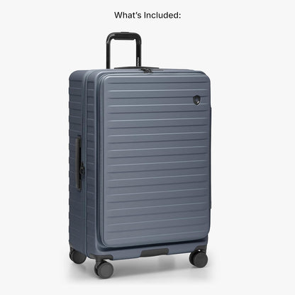 Novia Top Opening Expandable Polycarbonate Luggage with Spinner Wheels, Autumn Leaves, 21-Inch Carry-on
