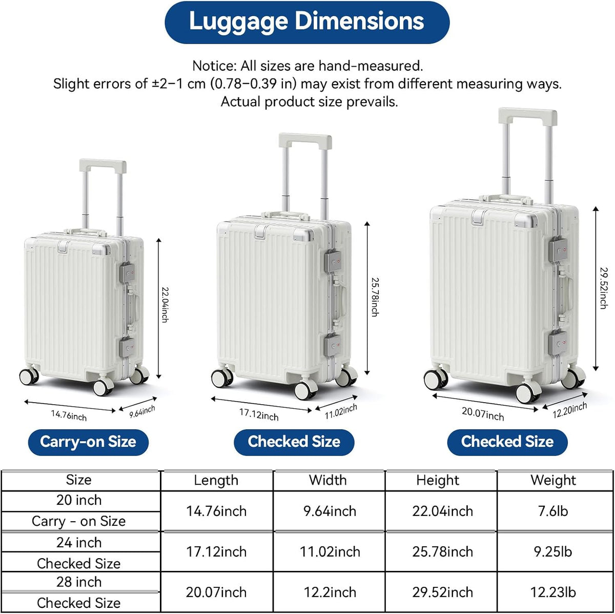Carry On Luggage, Zipperless Hardside Suitcase, Mint Green, 20 in | Aluminum Frame, Airline Approved, Charger Port, Cup and Phone Holder, Side and Front Hook, Metal Corner Protectors, TSA Lock
