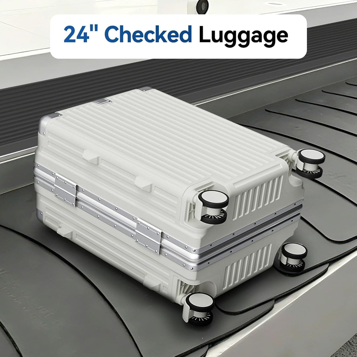 Carry On Luggage, Zipperless Hardside Suitcase, Mint Green, 20 in | Aluminum Frame, Airline Approved, Charger Port, Cup and Phone Holder, Side and Front Hook, Metal Corner Protectors, TSA Lock
