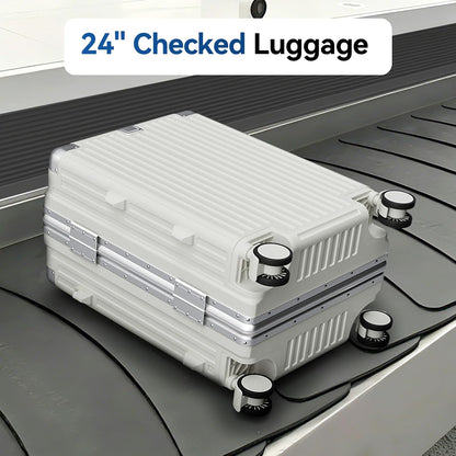 Carry On Luggage, Zipperless Hardside Suitcase, Mint Green, 20 in | Aluminum Frame, Airline Approved, Charger Port, Cup and Phone Holder, Side and Front Hook, Metal Corner Protectors, TSA Lock
