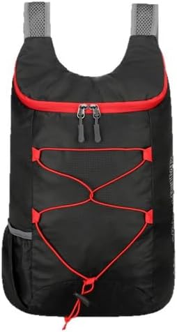 Lightweight and Thin Foldable Backpack, Climbing Bag, Hiking Daypack,15L Waterproof Travel Packable Rucksack (Black)