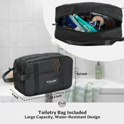 45/80/100L Rolling Duffel Bag with Wheels, X-Large Durable Travel Duffle + Toiletry Bag, Heavy Duty, Packable with Shoulder Straps- Use as Luggage or Backpack, Men/Women (Black)