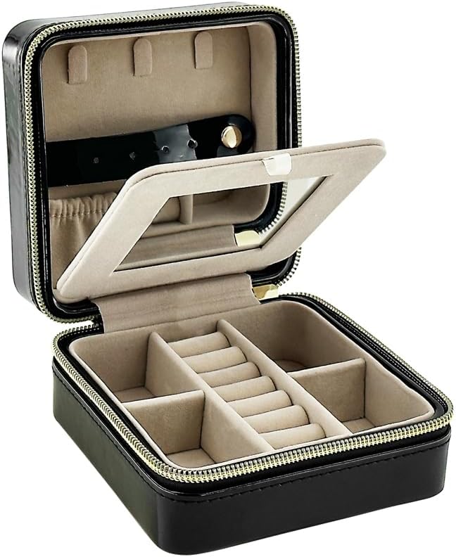 Pearl Travel Jewelry Case (Brown)