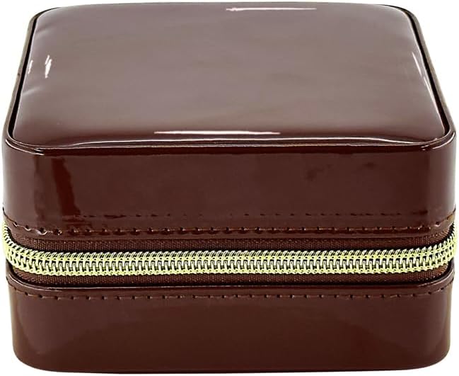 Pearl Travel Jewelry Case (Brown)