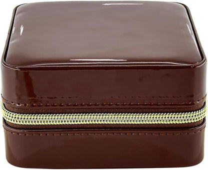Pearl Travel Jewelry Case (Brown)