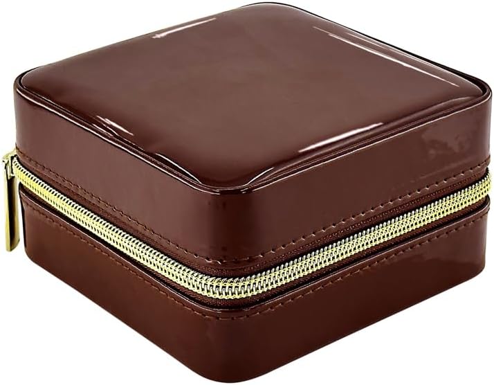 Pearl Travel Jewelry Case (Brown)