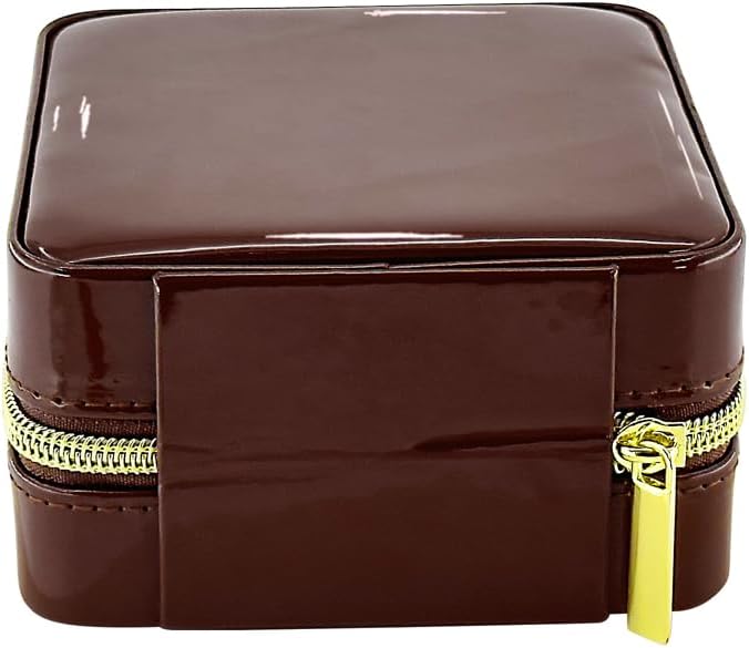 Pearl Travel Jewelry Case (Brown)