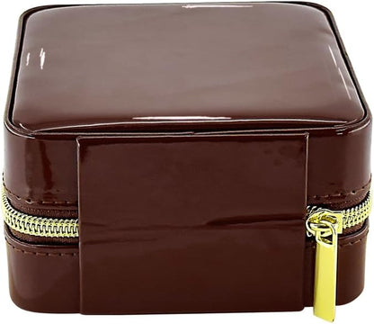Pearl Travel Jewelry Case (Brown)