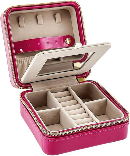 Pearl Travel Jewelry Case (Brown)