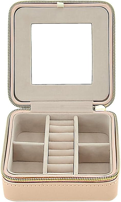 Pearl Travel Jewelry Case (Brown)