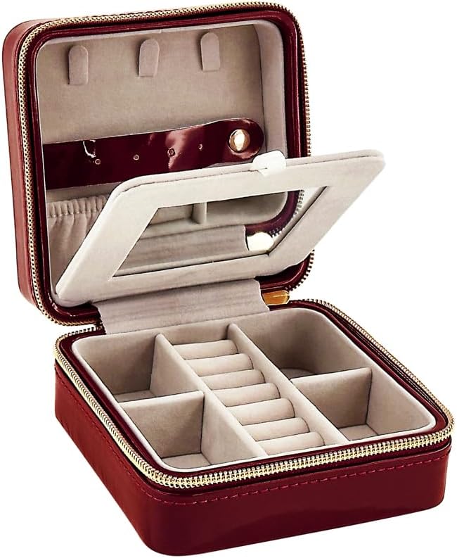 Pearl Travel Jewelry Case (Brown)