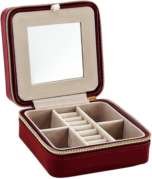 Pearl Travel Jewelry Case (Brown)