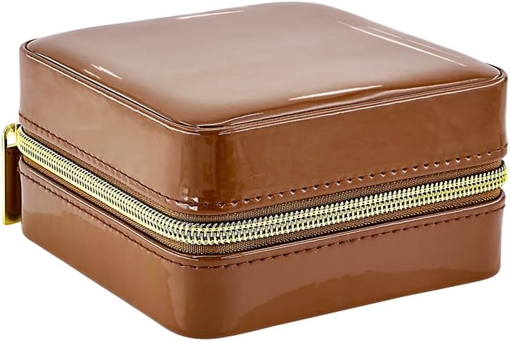 Pearl Travel Jewelry Case (Brown)