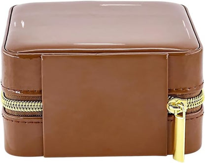 Pearl Travel Jewelry Case (Brown)