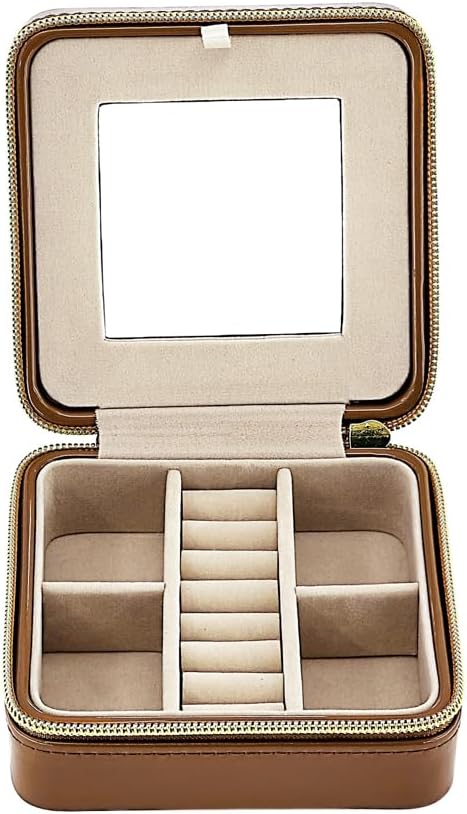 Pearl Travel Jewelry Case (Brown)