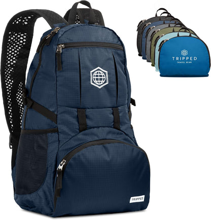 Travel Backpack- Foldable Collapsible Lightweight Backpack for Travel (Teal) 35 liters