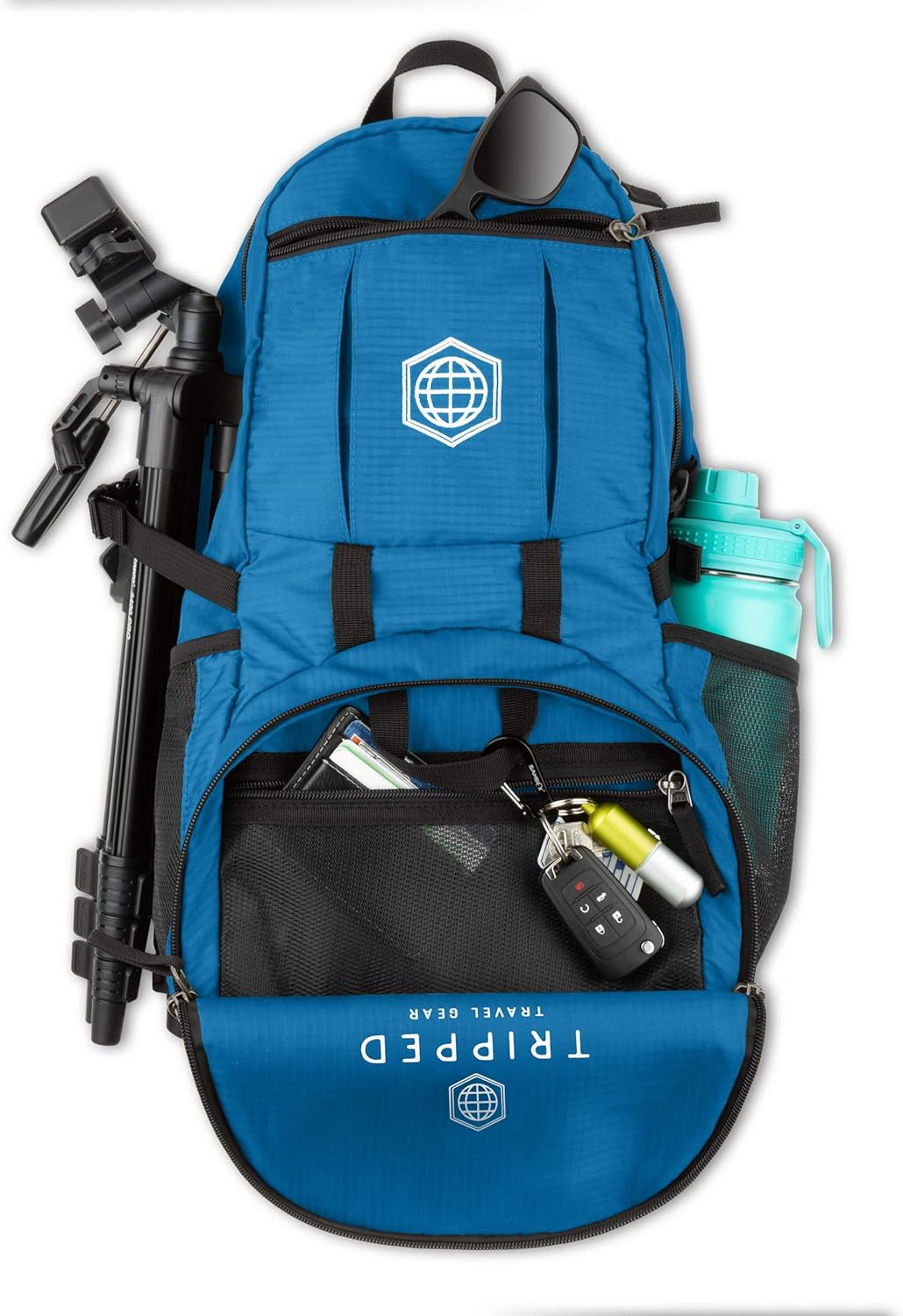 Travel Backpack- Foldable Collapsible Lightweight Backpack for Travel (Teal) 35 liters