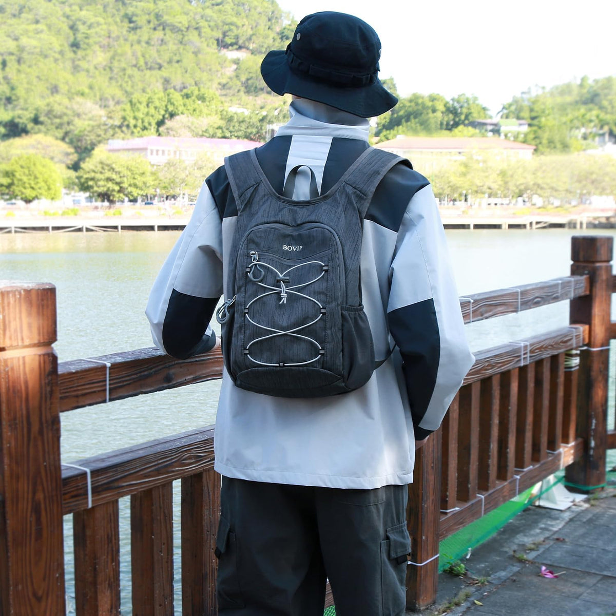 20L Hiking Backpack Lightweight Packable Hiking Daypack Small Travel Outdoor Foldable Shoulder Bag Gray