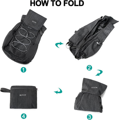20L Hiking Backpack Lightweight Packable Hiking Daypack Small Travel Outdoor Foldable Shoulder Bag Gray