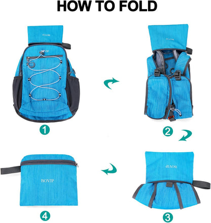 20L Hiking Backpack Lightweight Packable Hiking Daypack Small Travel Outdoor Foldable Shoulder Bag Gray