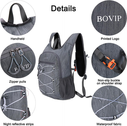 20L Hiking Backpack Lightweight Packable Hiking Daypack Small Travel Outdoor Foldable Shoulder Bag Gray