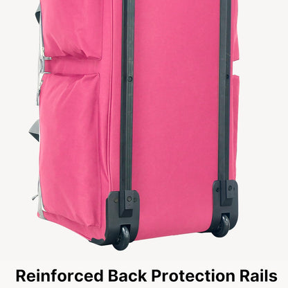 . 29 inch Jumbo Size 8 Pockets Wheeled Rolling Duffel Bag Water Resistant Luggage Lightweight Travel Suitcase with Retractable Handle