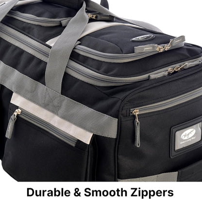 . 29 inch Jumbo Size 8 Pockets Wheeled Rolling Duffel Bag Water Resistant Luggage Lightweight Travel Suitcase with Retractable Handle