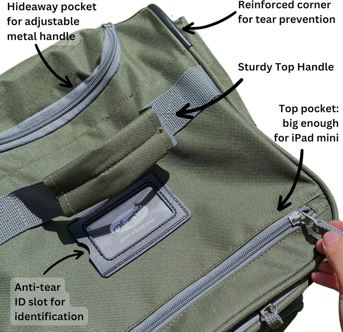 . 29 inch Jumbo Size 8 Pockets Wheeled Rolling Duffel Bag Water Resistant Luggage Lightweight Travel Suitcase with Retractable Handle