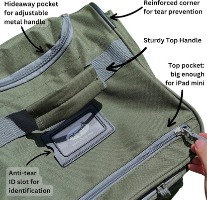 . 29 inch Jumbo Size 8 Pockets Wheeled Rolling Duffel Bag Water Resistant Luggage Lightweight Travel Suitcase with Retractable Handle