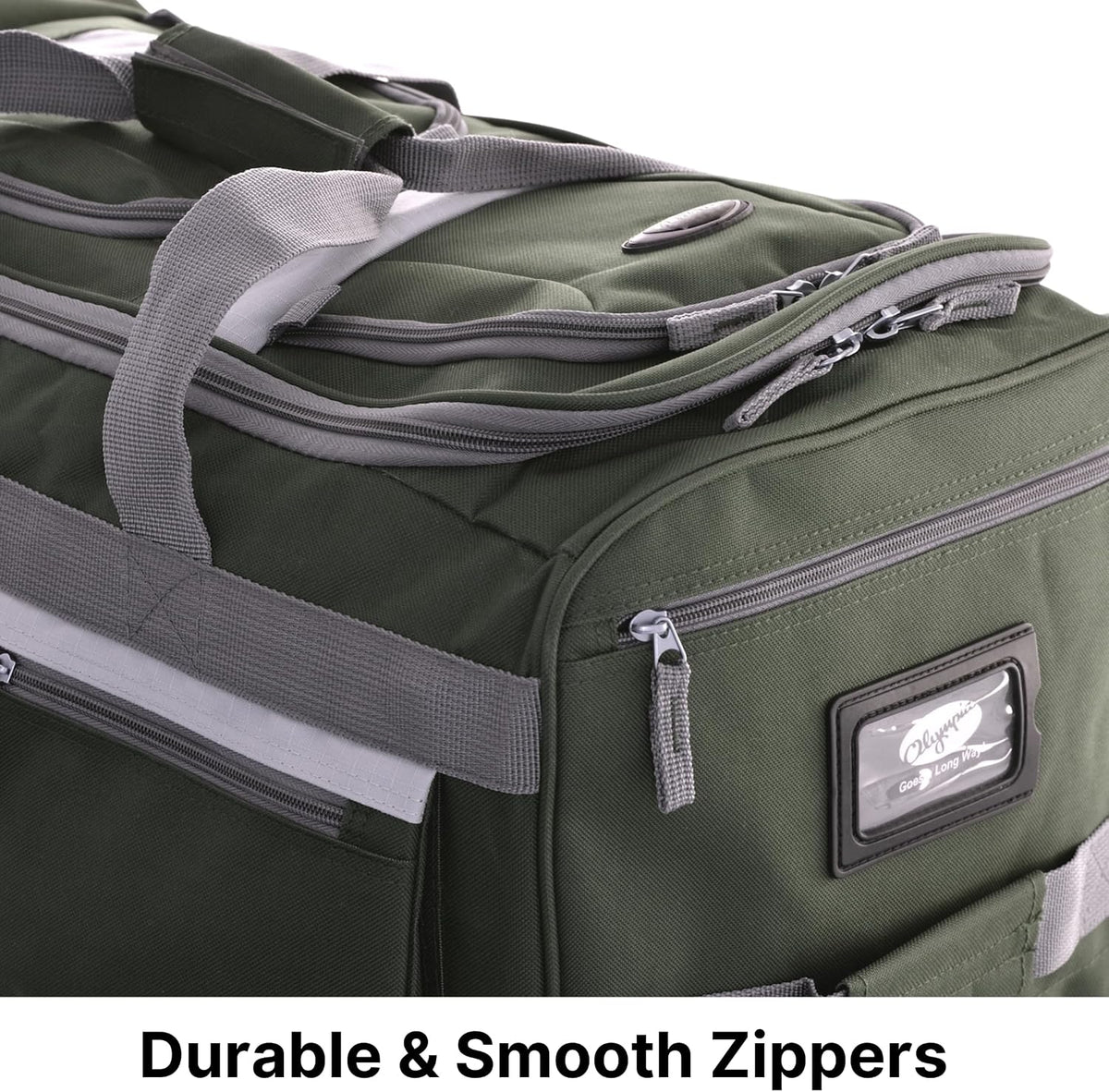 . 29 inch Jumbo Size 8 Pockets Wheeled Rolling Duffel Bag Water Resistant Luggage Lightweight Travel Suitcase with Retractable Handle