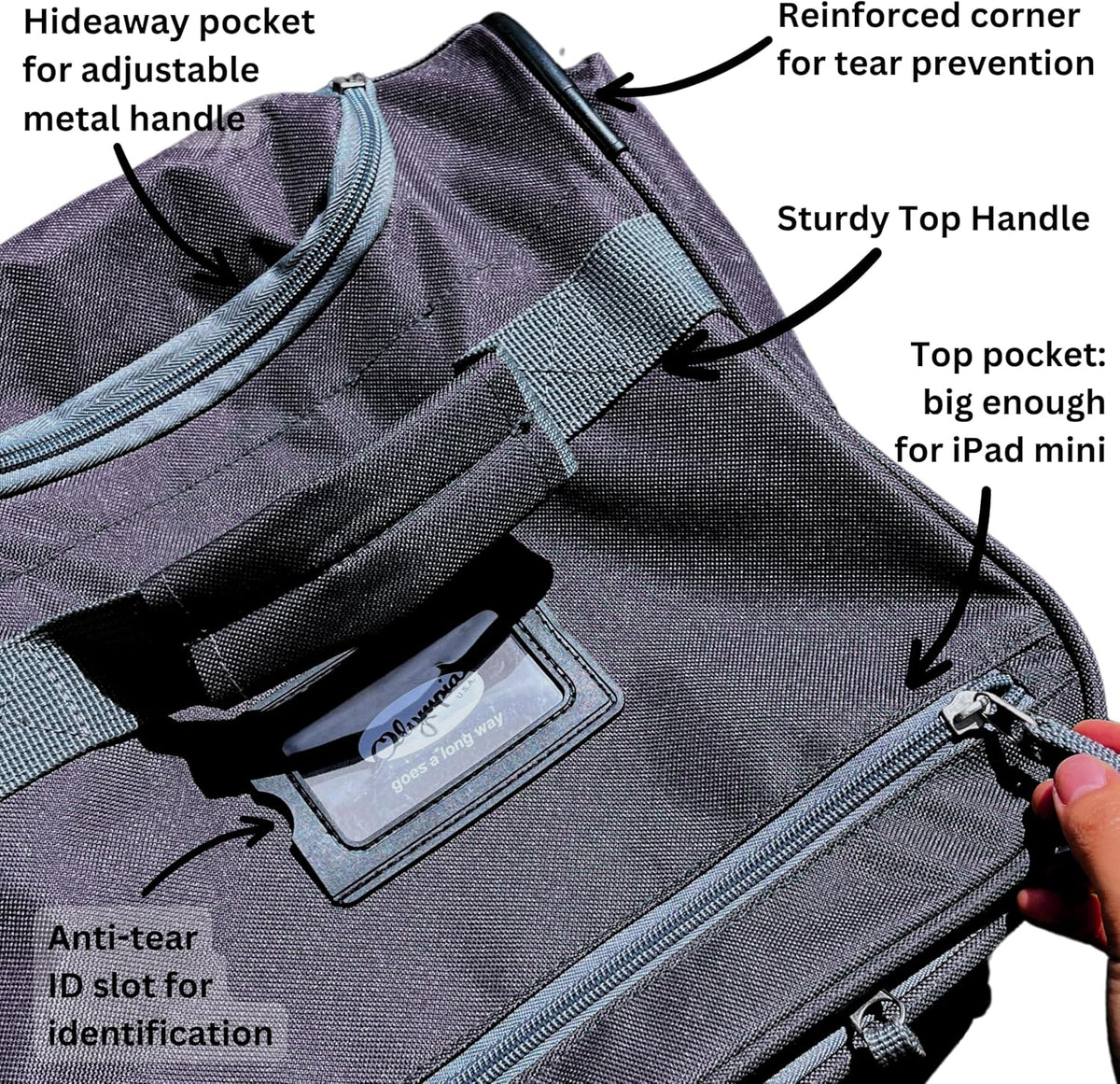 . 29 inch Jumbo Size 8 Pockets Wheeled Rolling Duffel Bag Water Resistant Luggage Lightweight Travel Suitcase with Retractable Handle